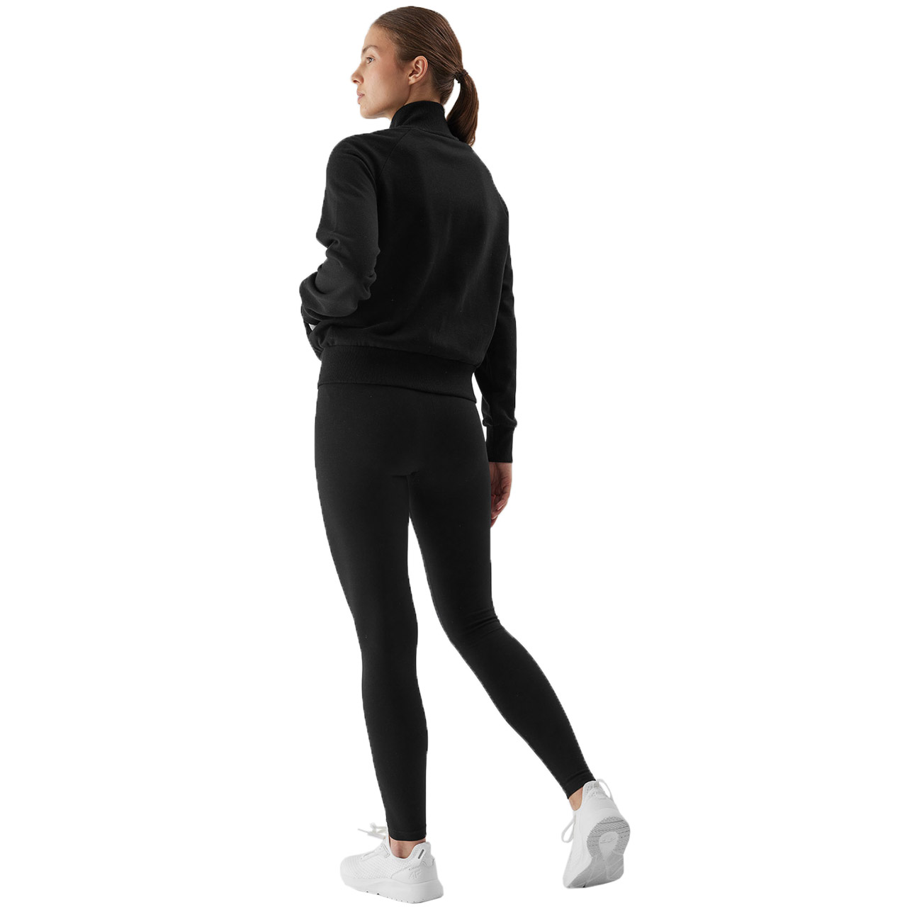 Colanti talie inalta 4F negru femei