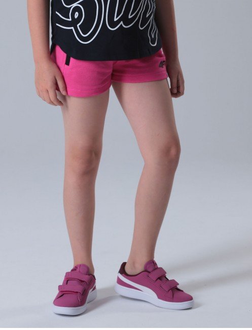 Pantaloni scurti sport roz 4F copii