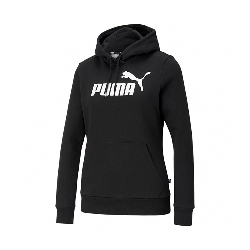 Hanorac negru cu gluga Puma Logo femei