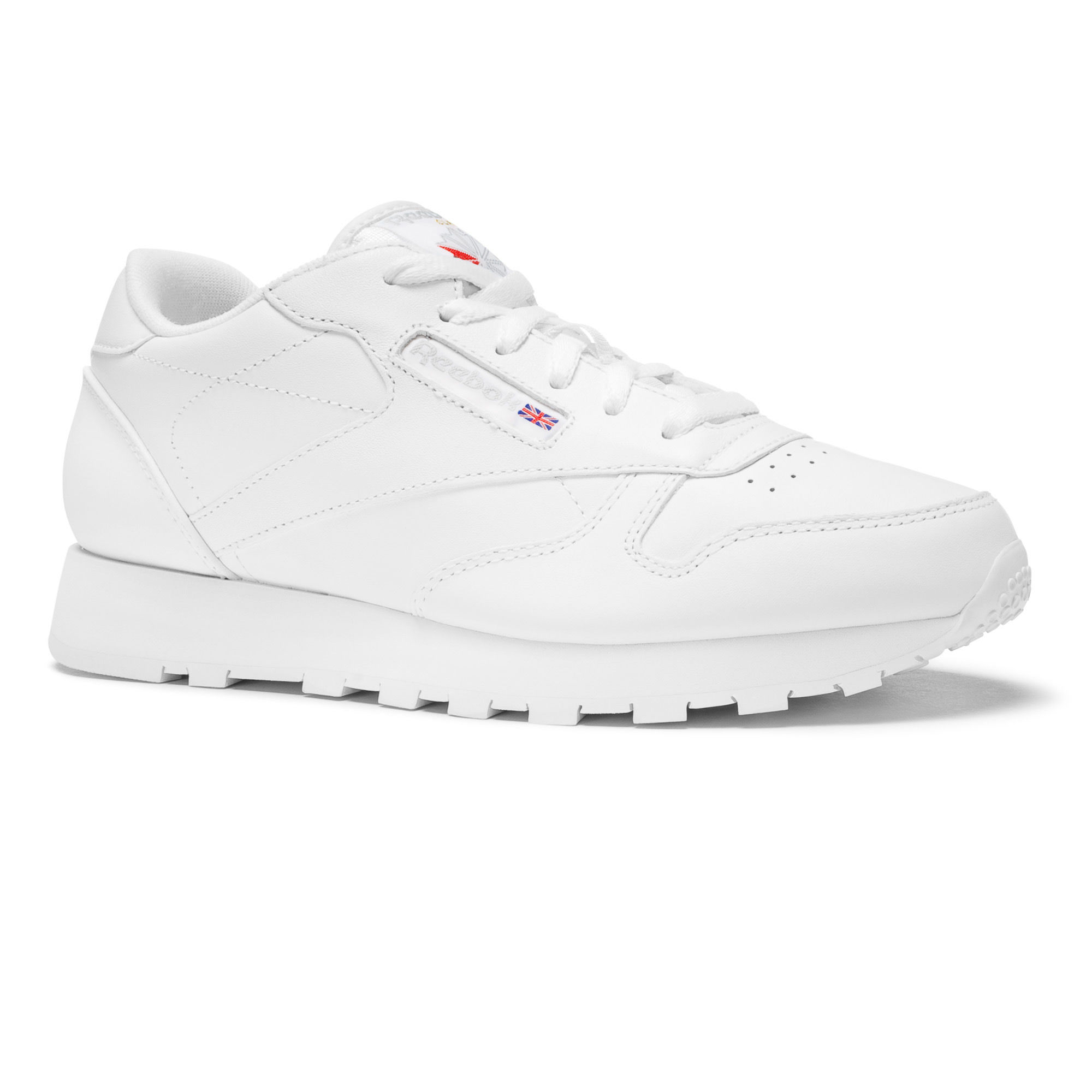 Pantofi sport piele Reebok Classic Leather albi 50151 unisex copii