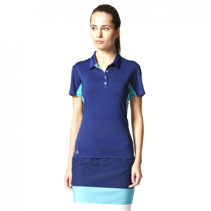 Tricou polo albastru adidas Performance femei