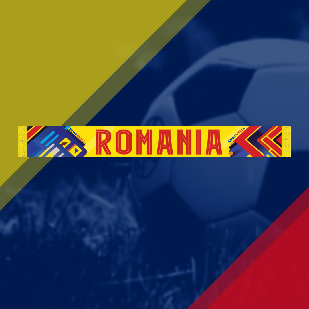 Esarfa de fotbal cu Romania cu ciucuri