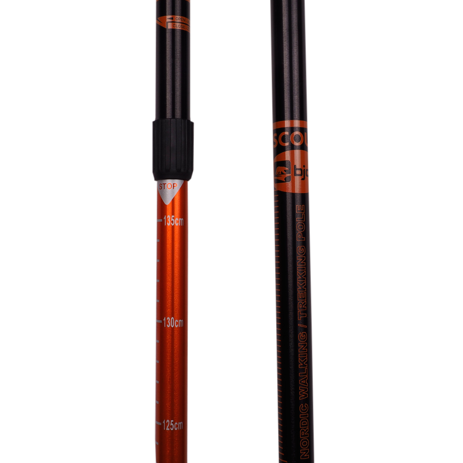 Poles Nordic Walking Pacer Bjorn orange 2 pieces