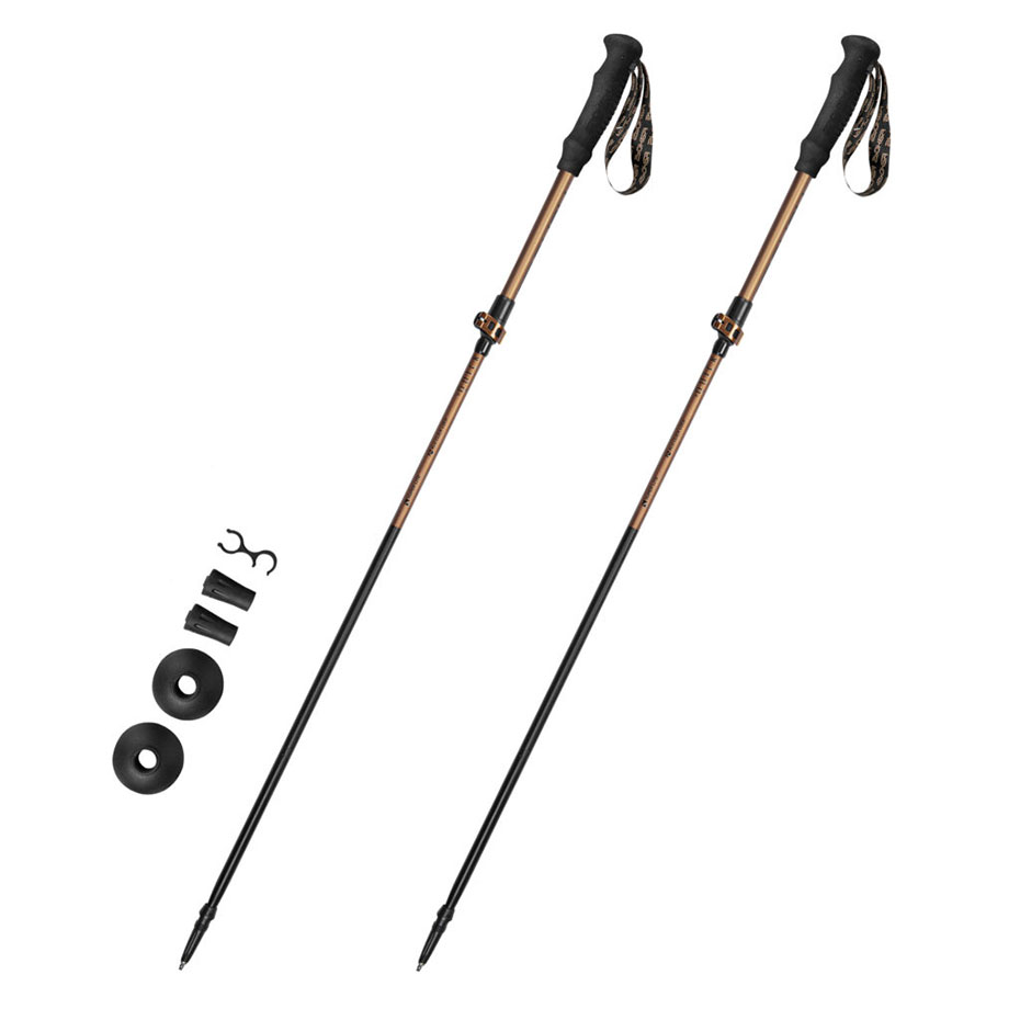 Spokey Quick trekking poles brown-black 929473