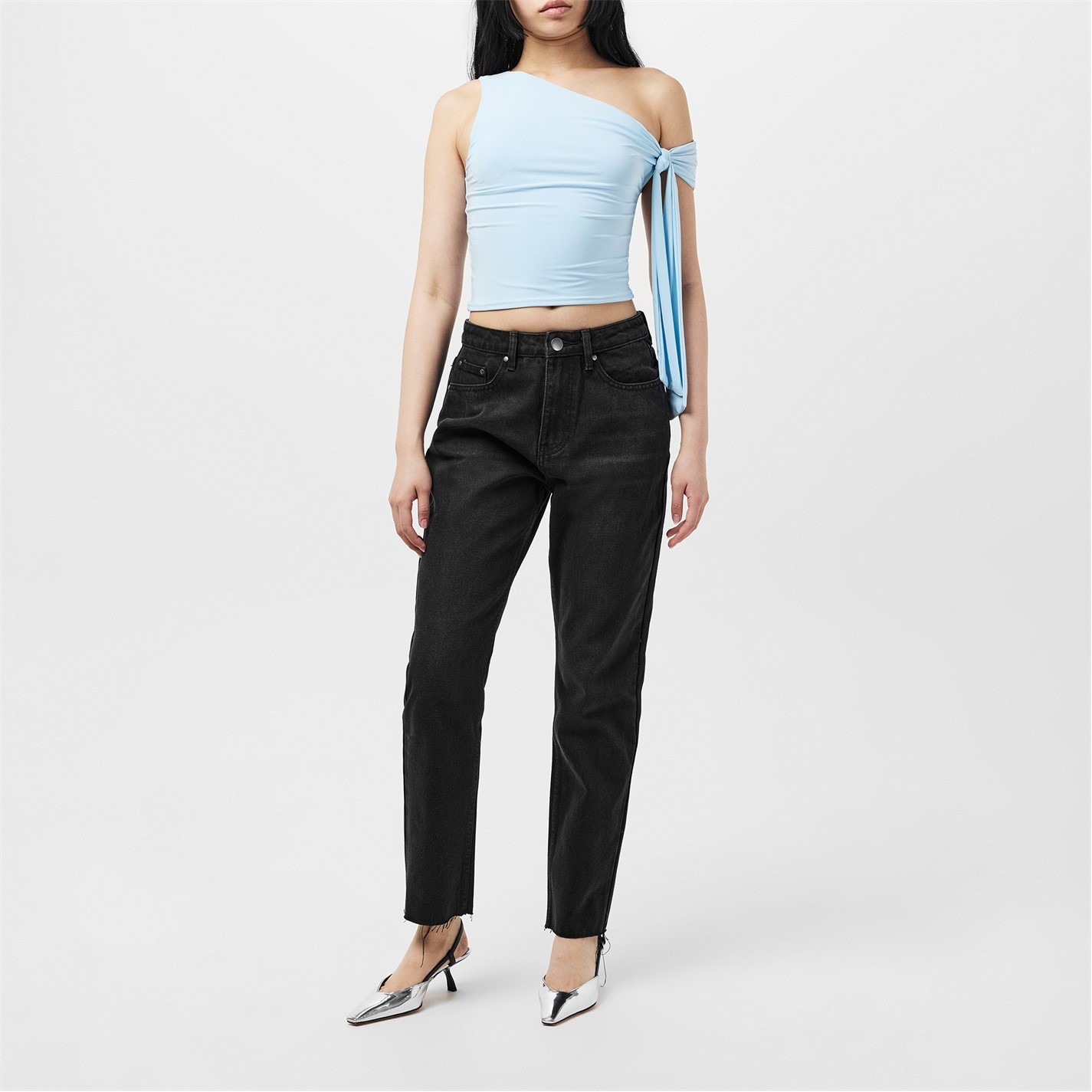 Blug Missy Empire Denim Mom dama