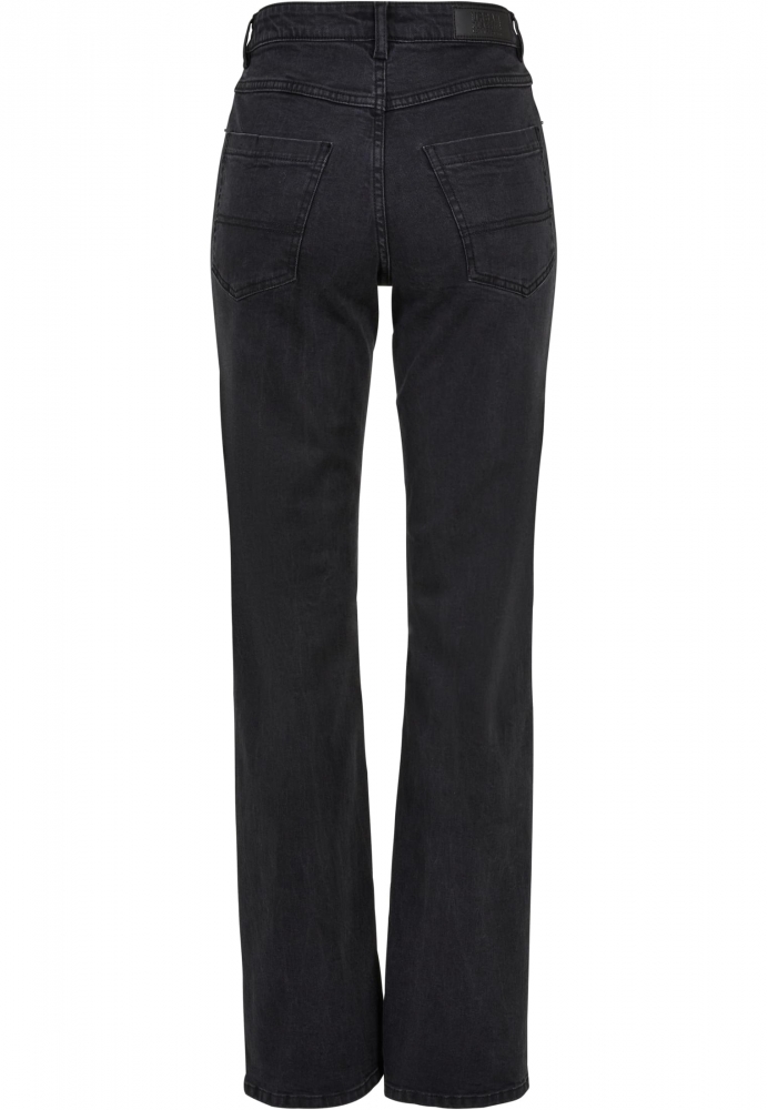 Pantalon Highwaist Straight Slit Denim dama Urban Classics