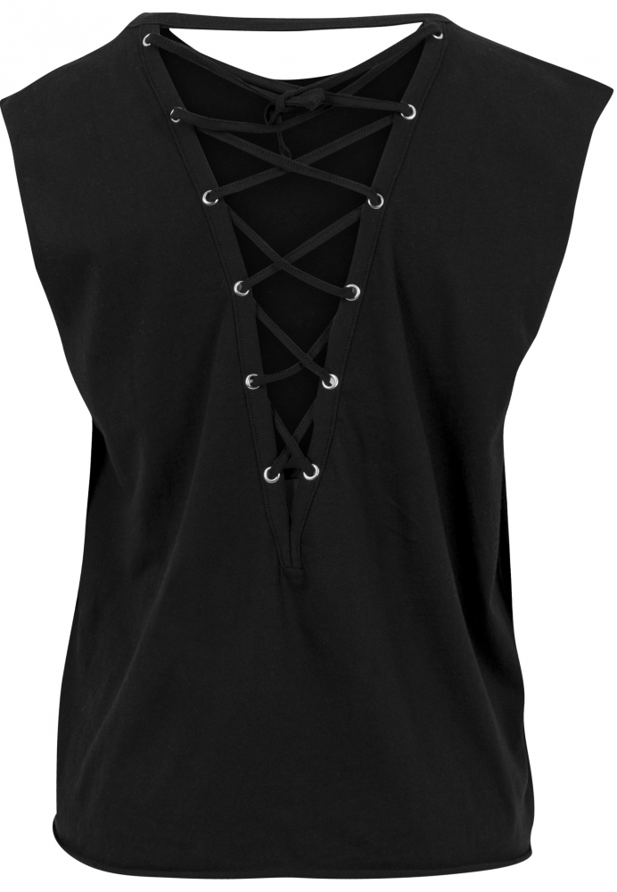 Jersey Lace Up Top dama Urban Classics