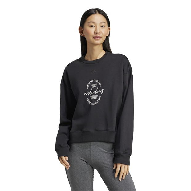 Bluza trening Bluza adidas Signature Graphic Print Loose dama