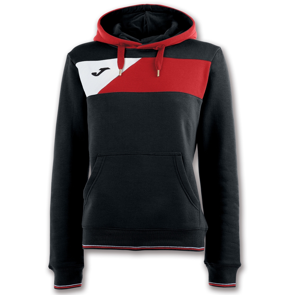 Jacheta Hooded Crew Ii Black-red dama Joma