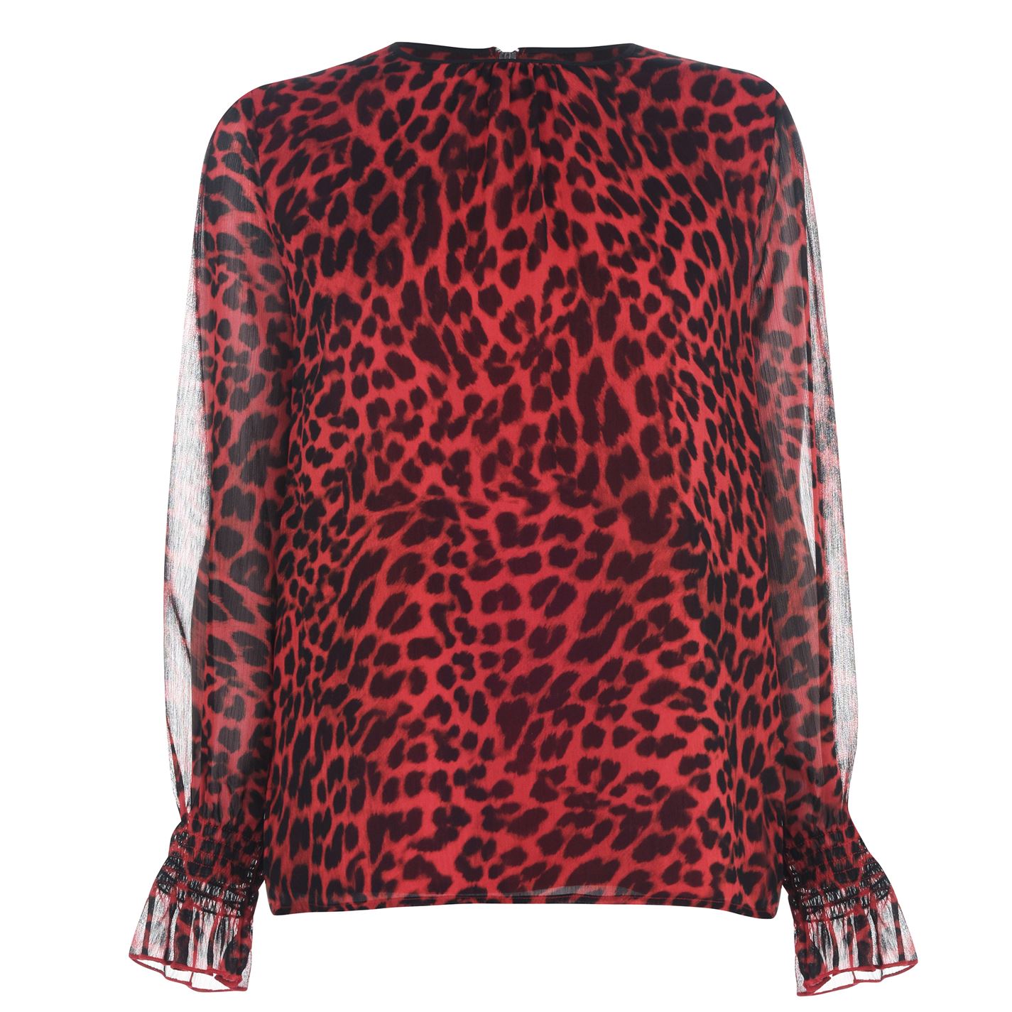 DKNY Maneca Lunga Leopard Blouse