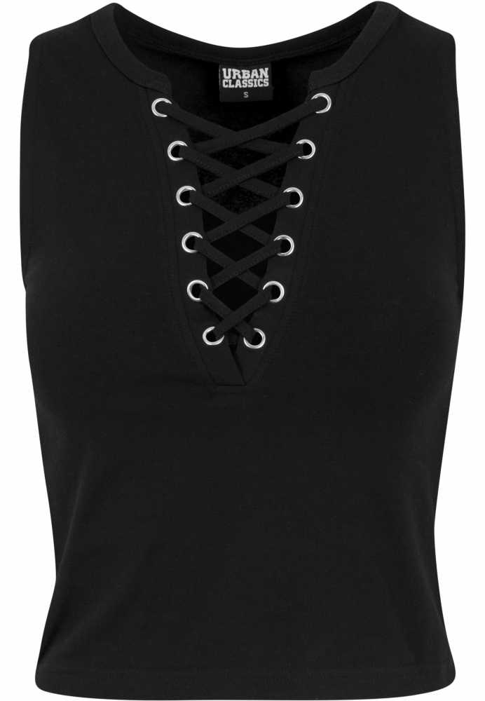 Lace Up Cropped Top dama Urban Classics