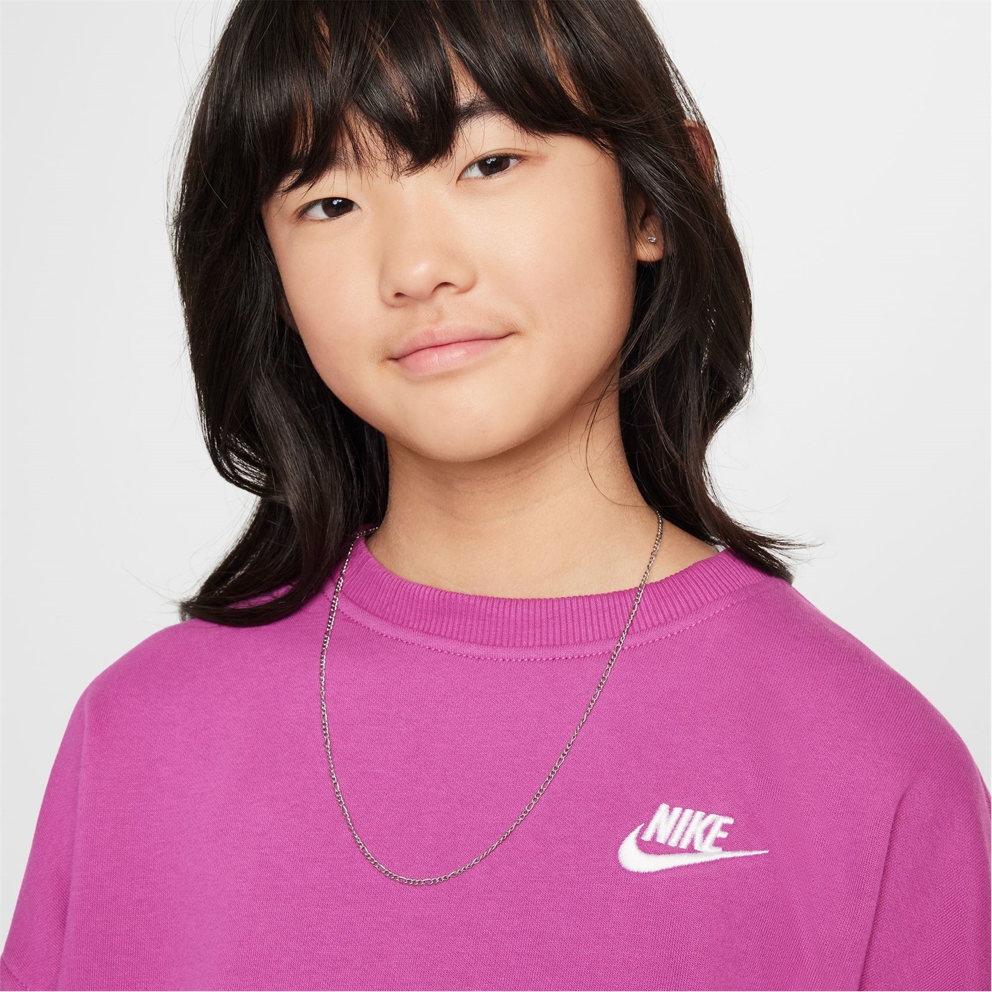 Bluza trening Bluza Nike Sportswear Club Big () Boxy Crewneck copil fetita