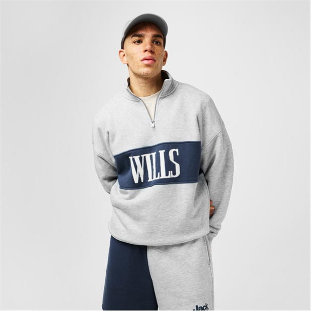 Bluza Jack Wills Logo Quarter Zip