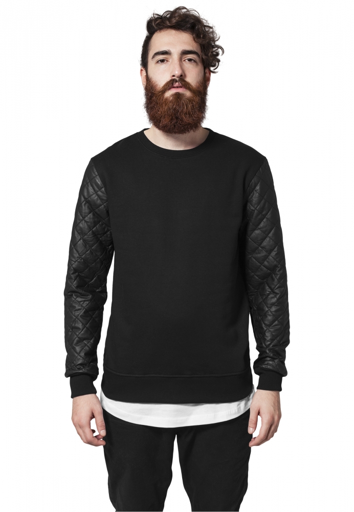 Quilt piele Imitation Sleeve Crewneck Urban Classics