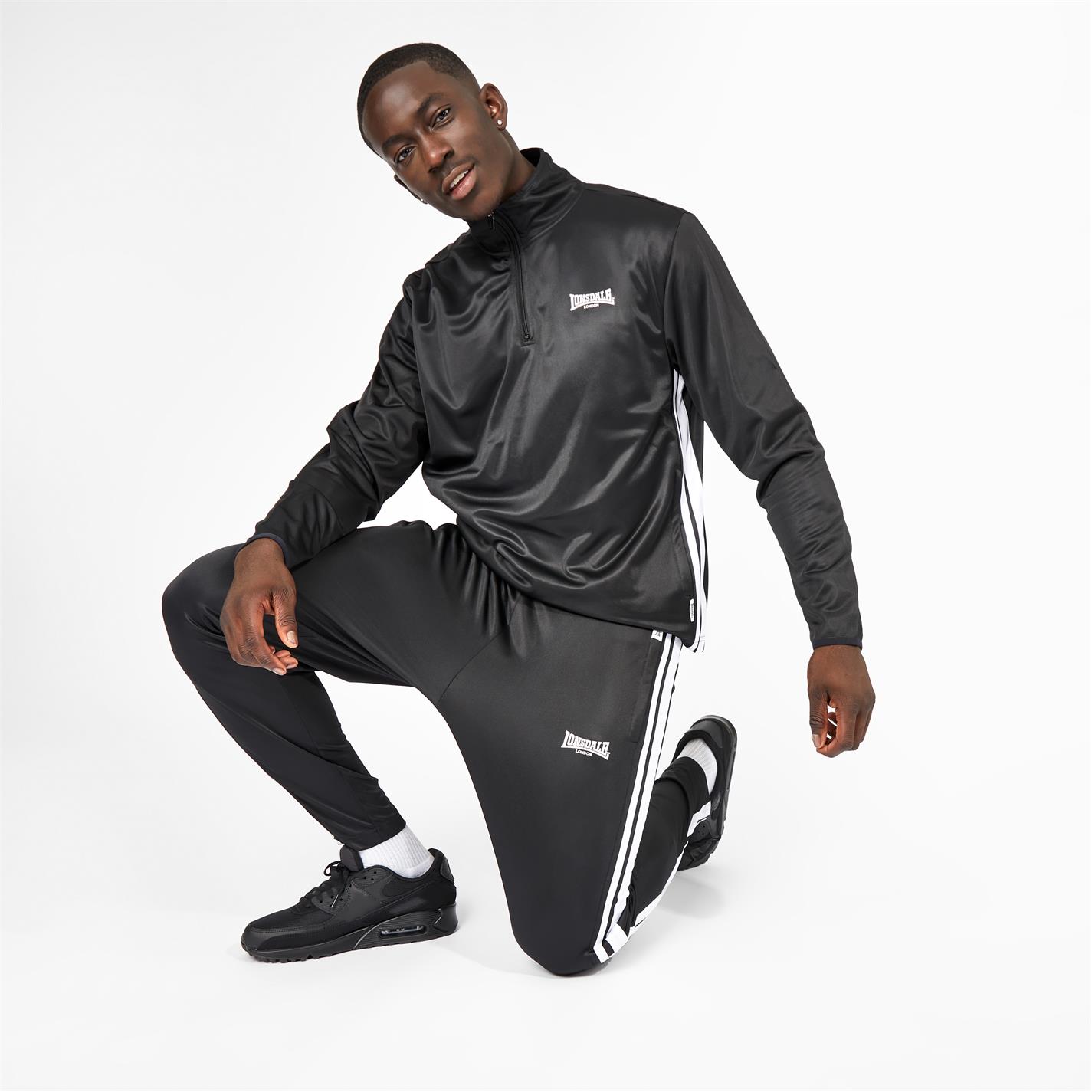Lonsdale 2S Quarter Zip Track Top barbat