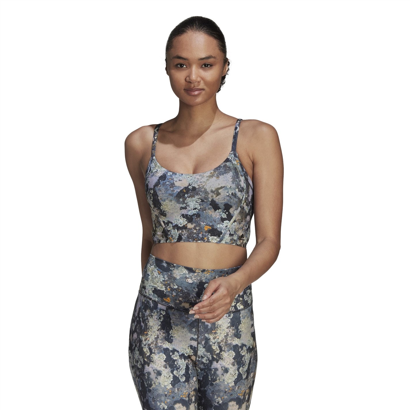 adidas Yoga Light-Support Long Line Graphic Sports Bra dama