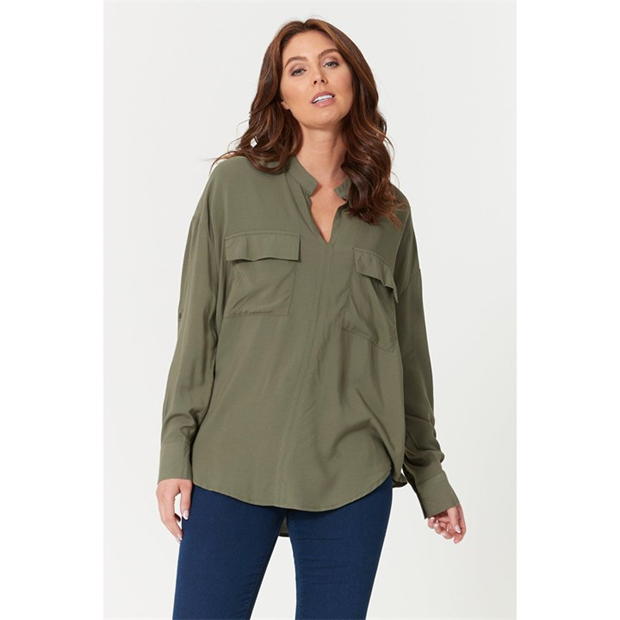 Be You Utility Pocket Blouse