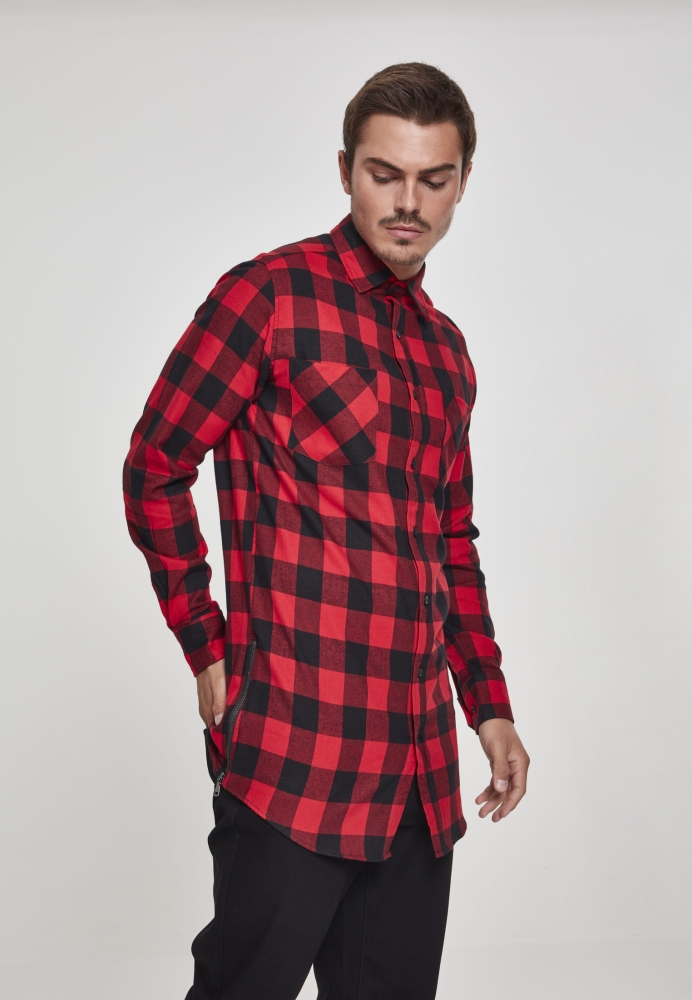 Camasa Side-Zip Long Checked Flanell Urban Classics