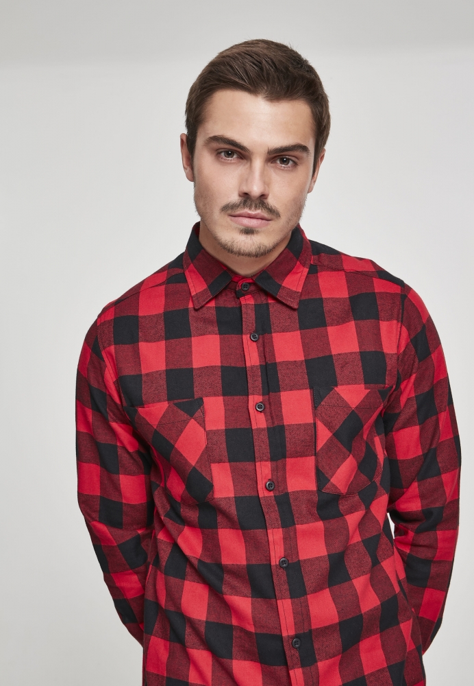 Camasa Side-Zip Long Checked Flanell Urban Classics