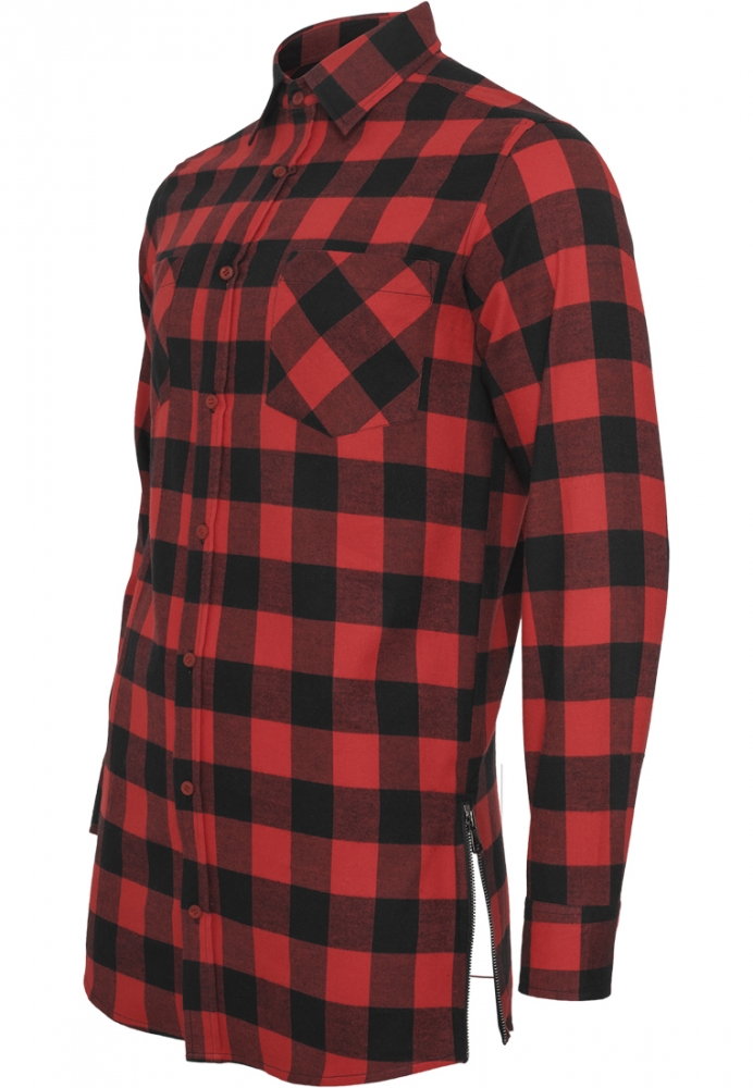 Camasa Side-Zip Long Checked Flanell Urban Classics