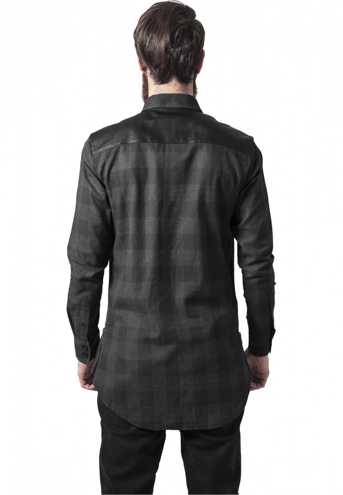 Camasa Side Zip piele Shoulder Flanell Urban Classics