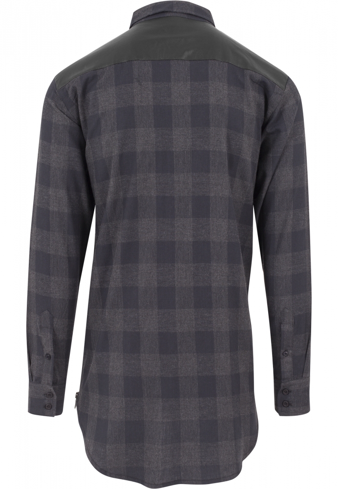 Camasa Side Zip piele Shoulder Flanell Urban Classics
