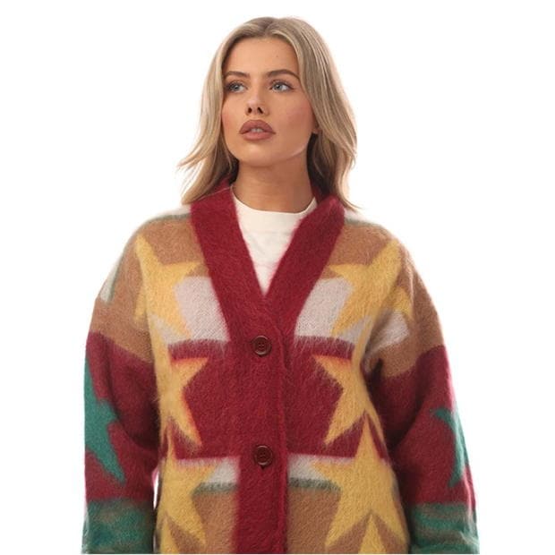 Palm Angels Stars Knitted Long Cardigan