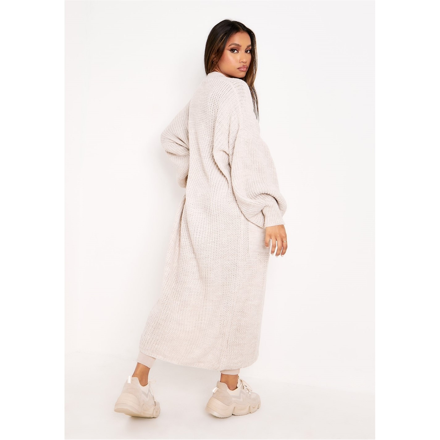 Missy Empire Balloon Sleeve Knitted Cardigan