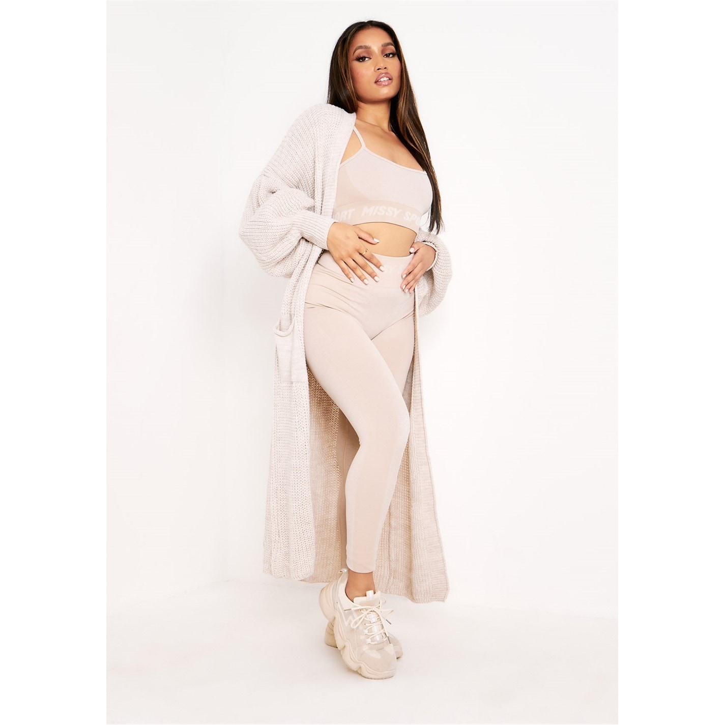Missy Empire Balloon Sleeve Knitted Cardigan