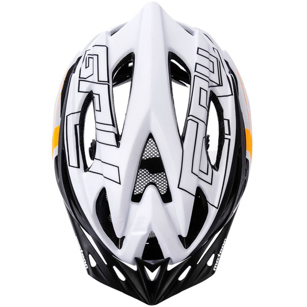 Casca Meteor Gruver M bicycle 55-58 cm white-black-orange 24751