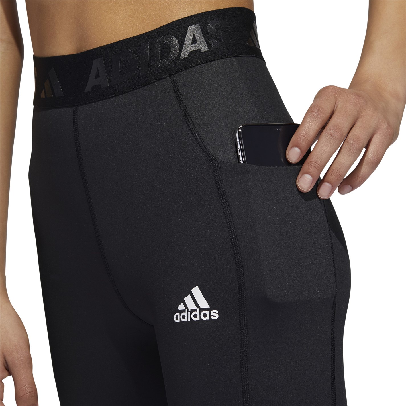 Colant adidas Alphaskin 3-Stripes dama