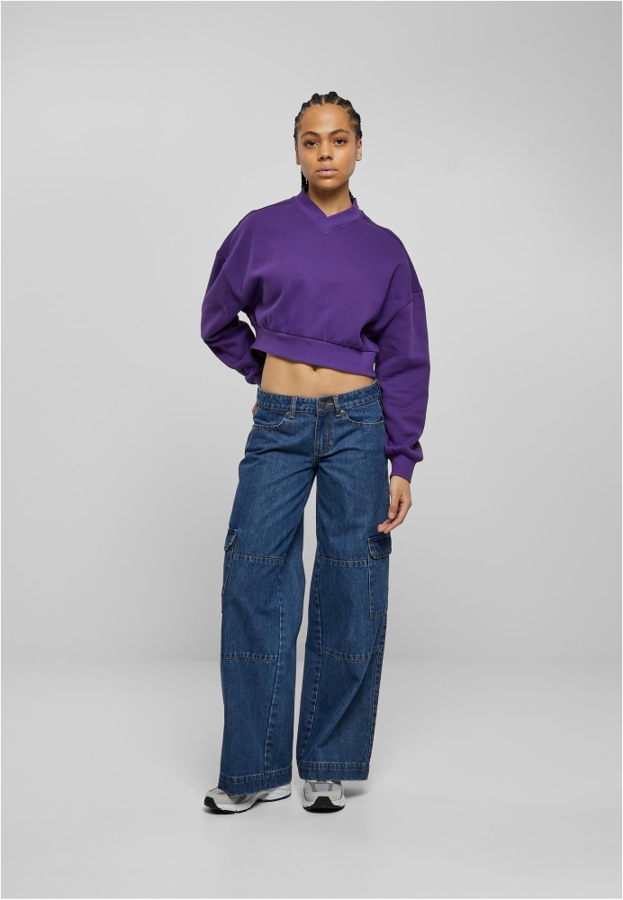 Cropped V-Neck dama Urban Classics