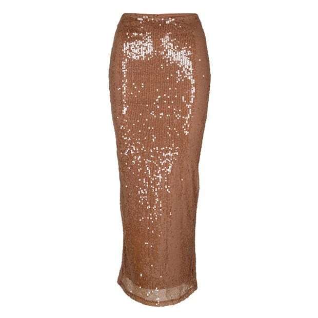 Fusta Missguided Sequin Split Hem Midaxi