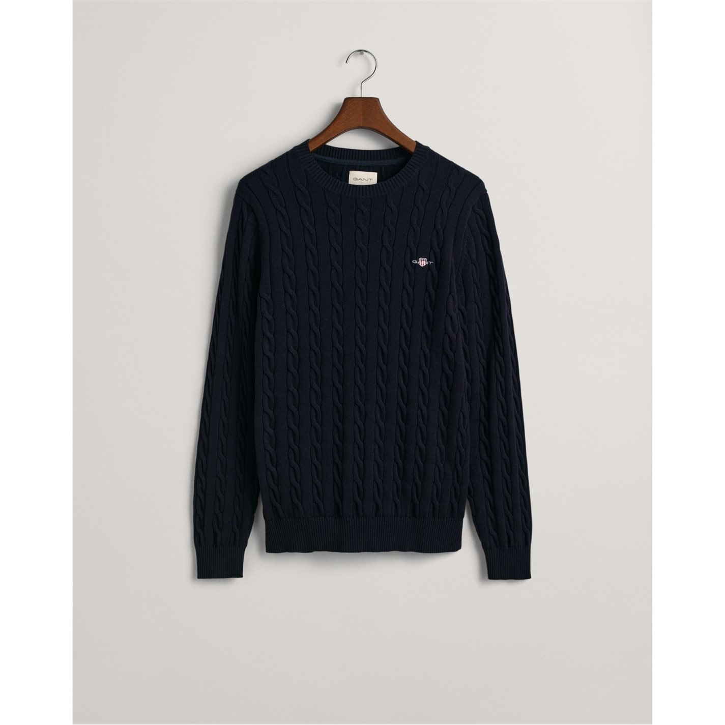 Gant COTTON CABLE C-NECK EVENING BLUE S