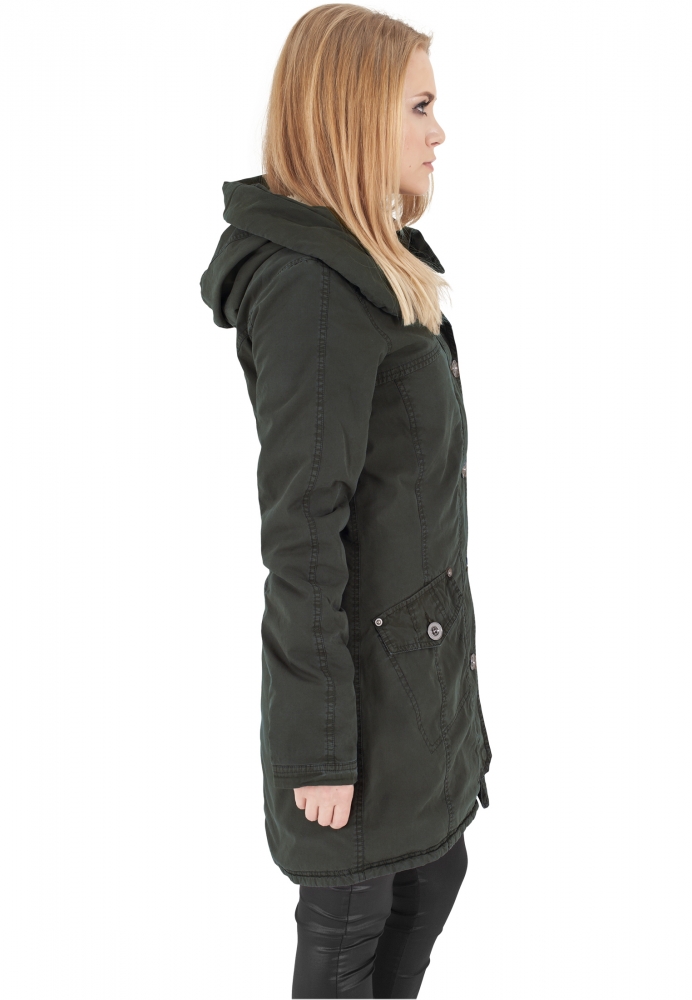 Garment Washed Long Parka dama Urban Classics