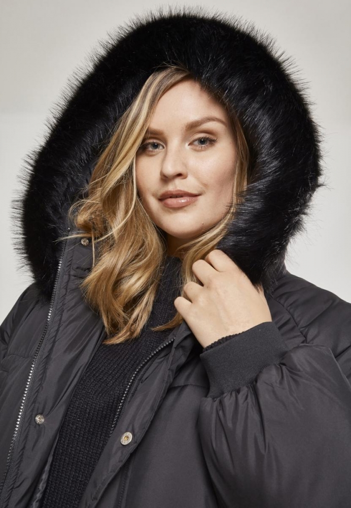 Geaca Oversize Faux Fur Puffer dama Urban Classics