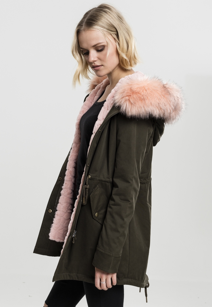 Peached Teddy Lined Parka dama Urban Classics