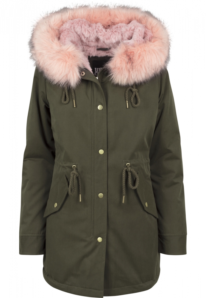 Peached Teddy Lined Parka dama Urban Classics