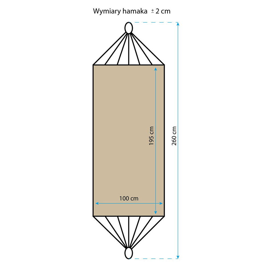 Classic Hammock Royokamp 1 person 200x100 cm 1021065