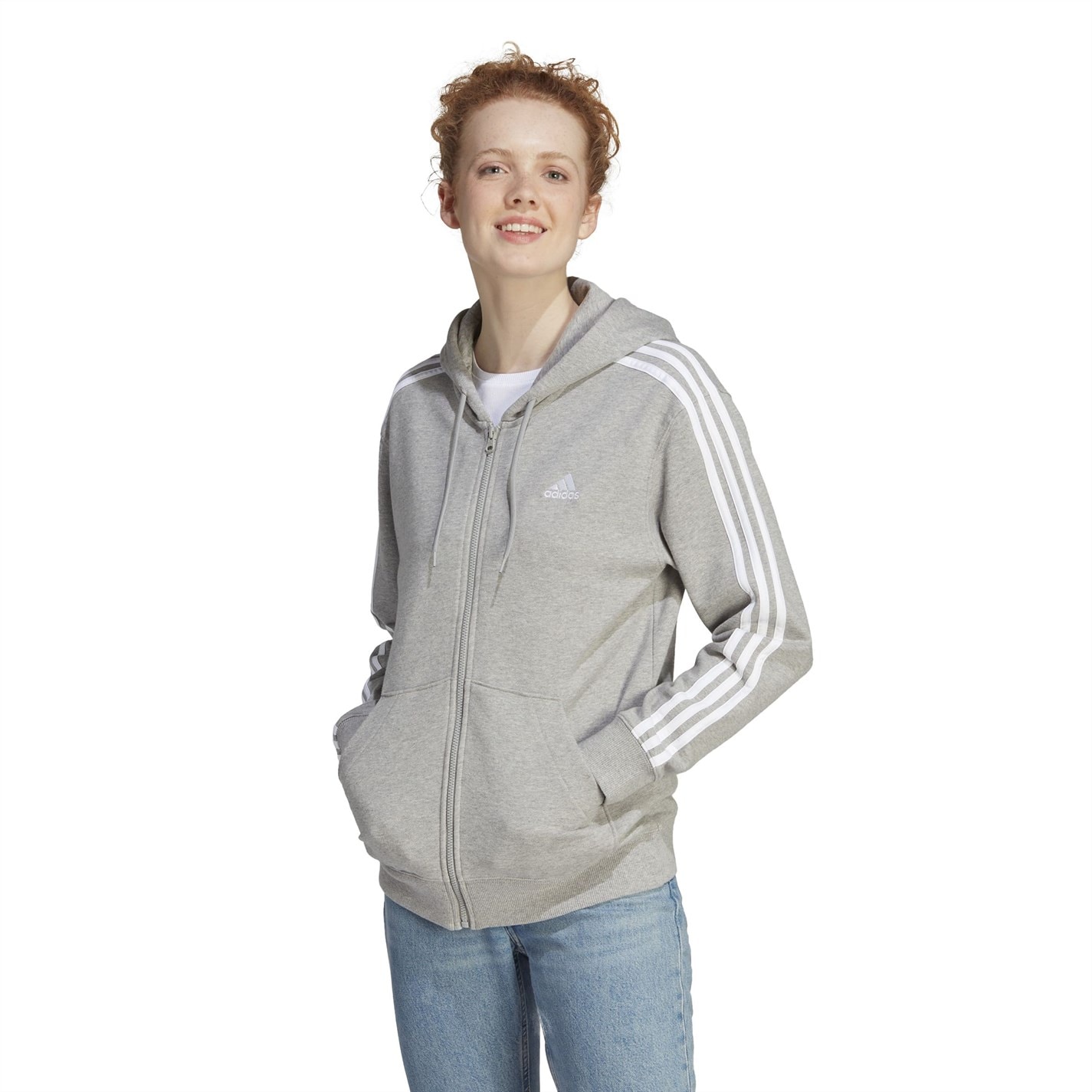 Hanorac adidas 3 Stripe Zip Track dama