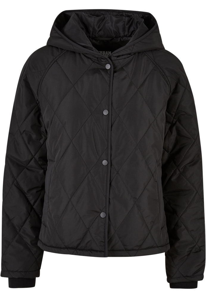 Jacheta Oversized Diamond Quilted Hooded dama Urban Classics