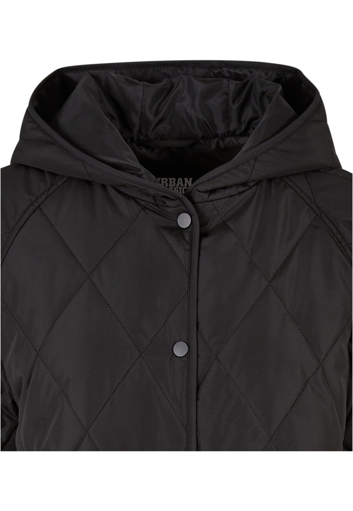 Jacheta Oversized Diamond Quilted Hooded dama Urban Classics