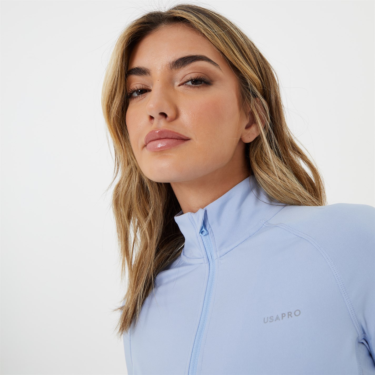 Jacheta USA Pro Quarter Zip Cropped dama