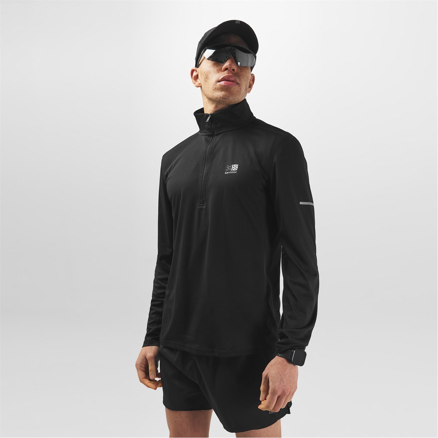Karrimor Maneca Lunga quarter Zip Top barbat