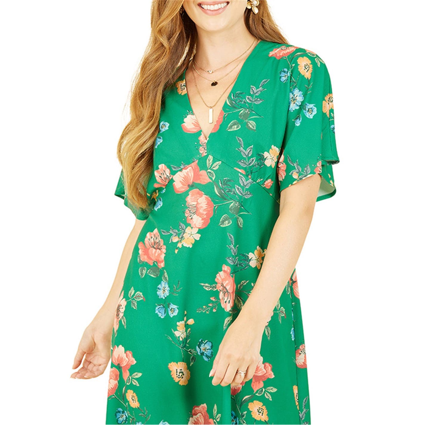 Rochie Yumi Yumi Navy Floral Kimono Midi