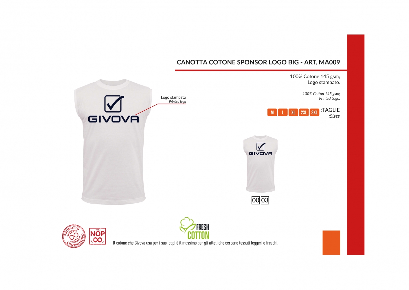 Maiou COTONE SPONSOR LOGO BIG Givova