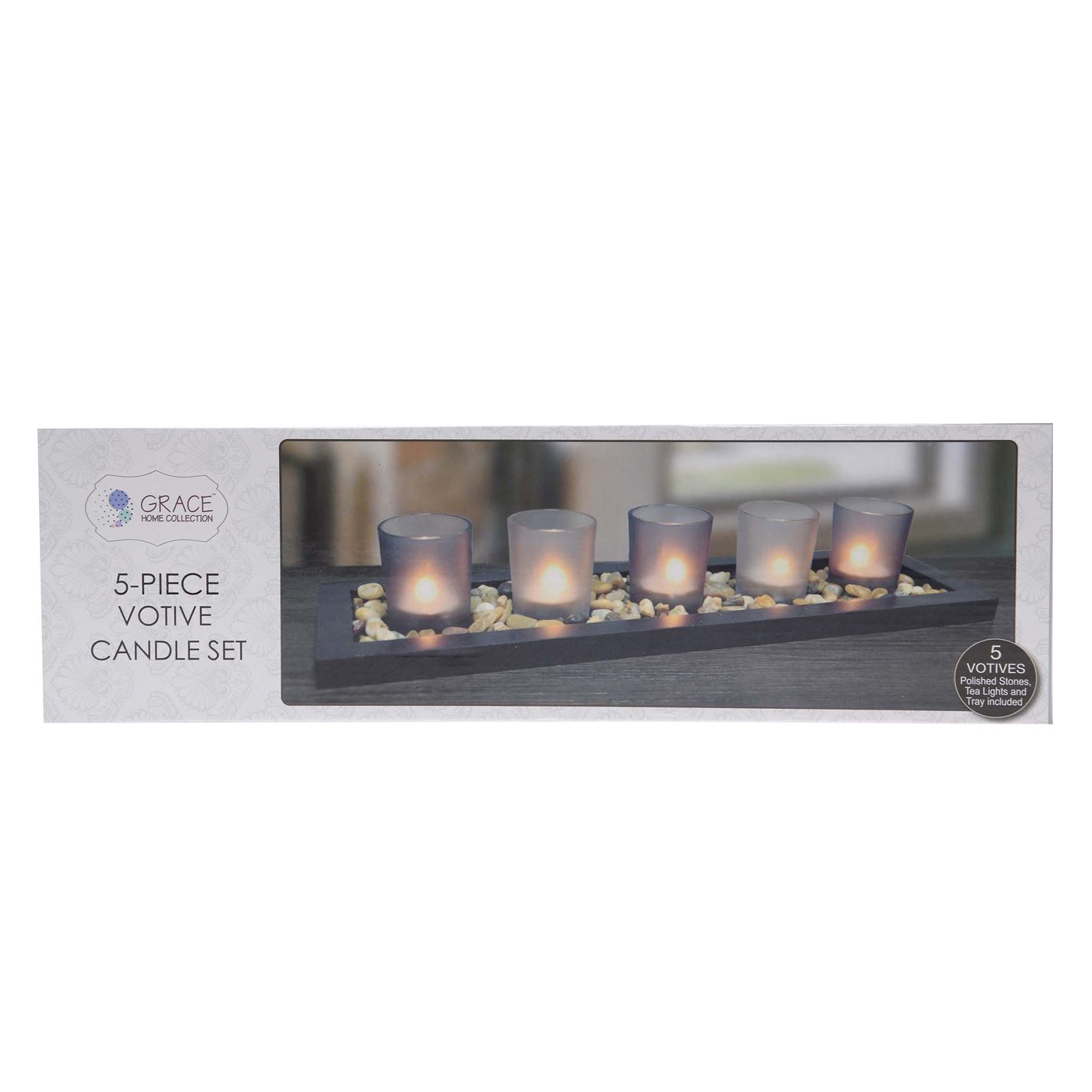 Grace Home 5 Pack Votive Candle Set