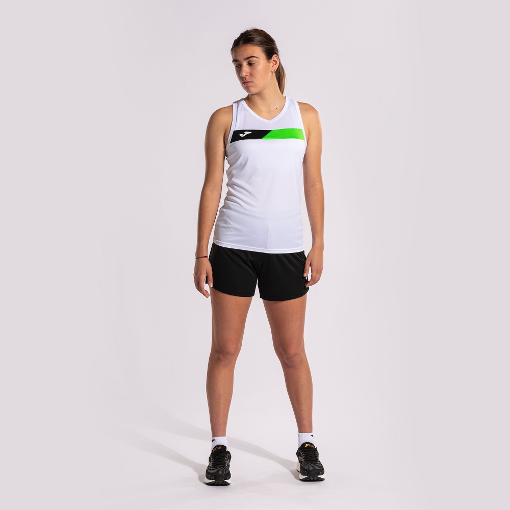 Camasa Court Sleeveless White Fluor Green Joma