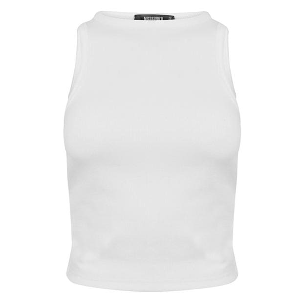 Vesta Missguided Rib Racer Neck Top