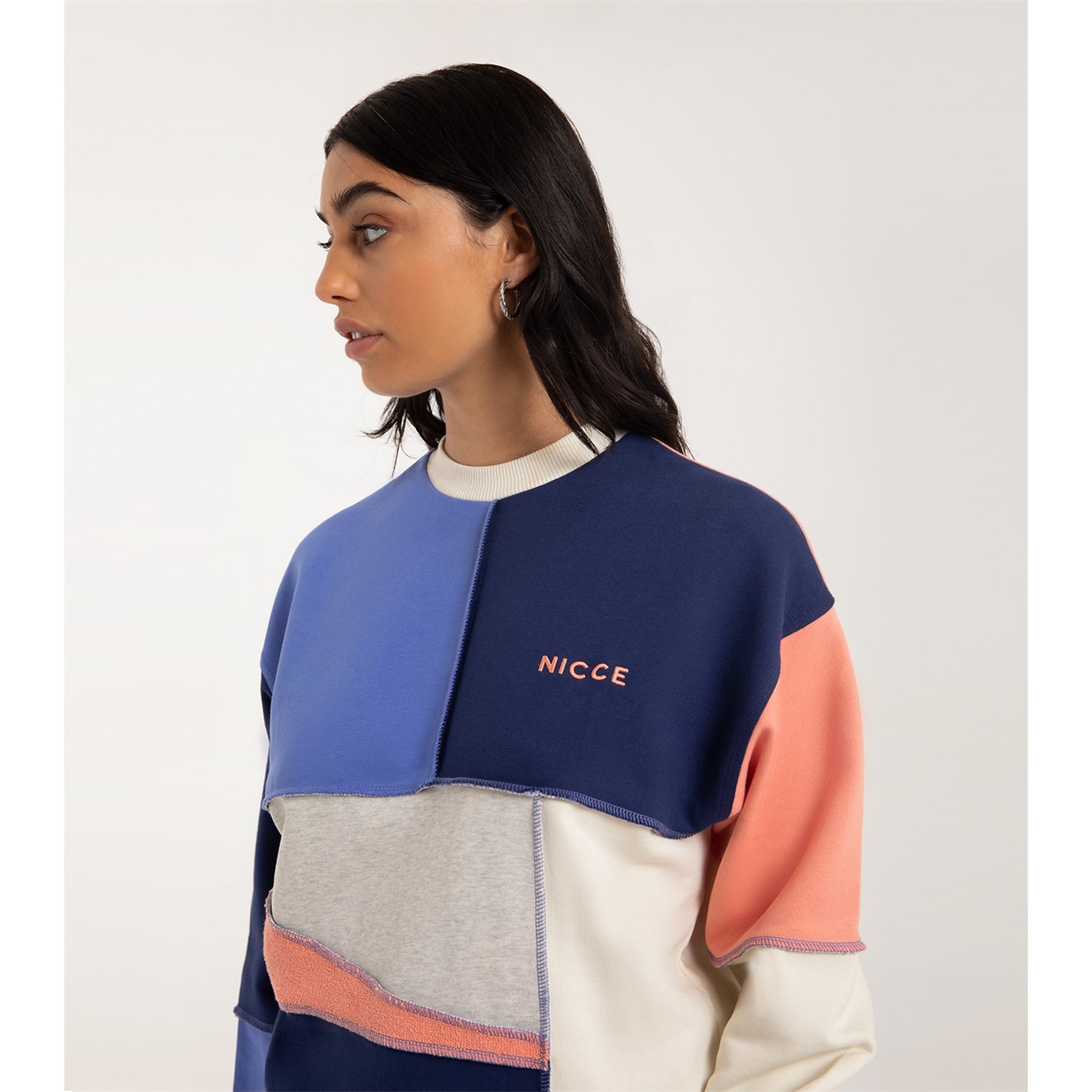 Nicce Breton Sweat - Blue/ Multi